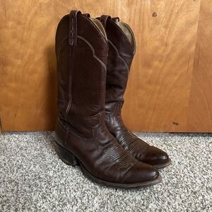 Dan Post Cowboy Boots Men Size 8 1/2 D burgundy, Leather Western Rodeo Boots